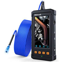 Oiiwak Industrial Endoscope 5.5mm Automotive Snake Camera 1080P HD 4.3” IPS Screen Wall Camera IP67 Waterproof Borescope Inspection Camera with 6 LED Lights 2800mAh Battery and Tool Box (3.5M/11.5FT)