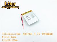 【Hot-Selling】 hengqinbi 404252,3.7V 1200MAh Rechargeable Polymer สำหรับ3.7V 404252ปลั๊ก MP3 MP4 MP5 Lampe ลำโพงของเล่นมือถือ Polymer