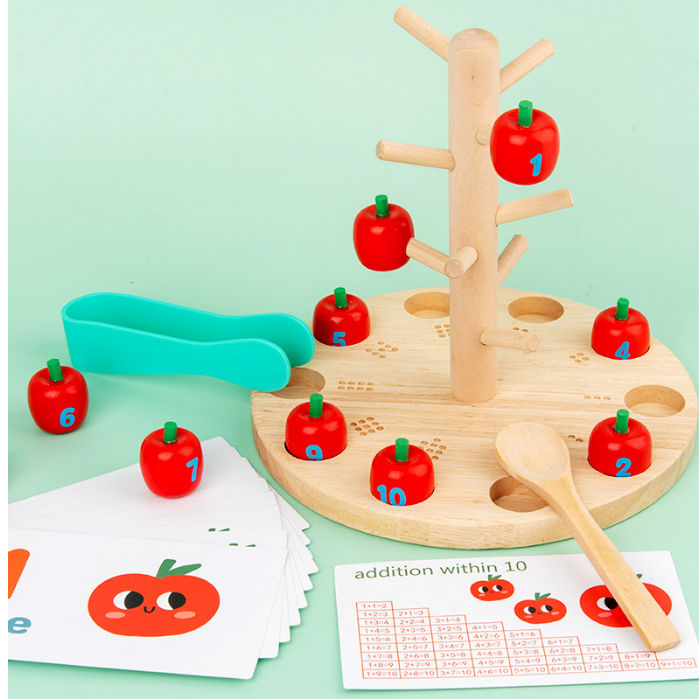 apple-tree-ของเล่นไม้ต้นแอปเปิ้ลนับเลข-ฝึกคับ-นับเลข-แยกจำนวน