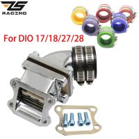 ZS Racing High Performance Carb Inlet Manifold Intake Pipe 35mm Carburetor Interface For DIO 17/18/27/28 50cc 90cc 2T Scooter Carburetors  Parts