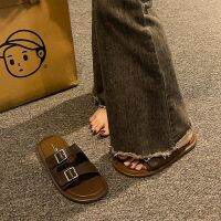 Kiss Carver Birkenstock Slippers Womens Summer Outerwear 2023 New Retro Fairy Style Casual Beach Seaside Slippers 【JYUE】