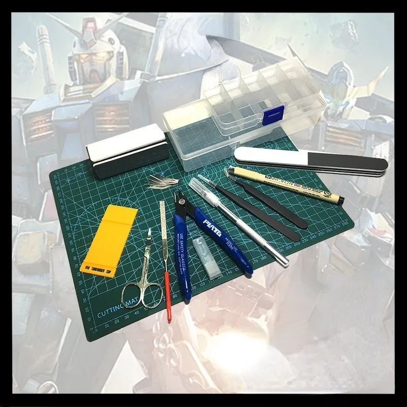 New Gundam Gunpla Model Tool Basic Beginner Tools Set for VT031 Model Craft  Kit Utility Knife Cutting Pad Gundam Basic Tools