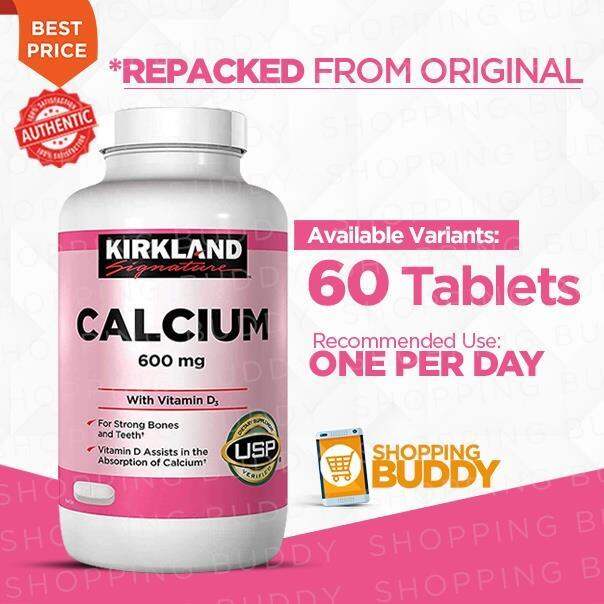 HOT 60 Tablets Kirkland Signature Calcium 600 mg. with Vitamin D3