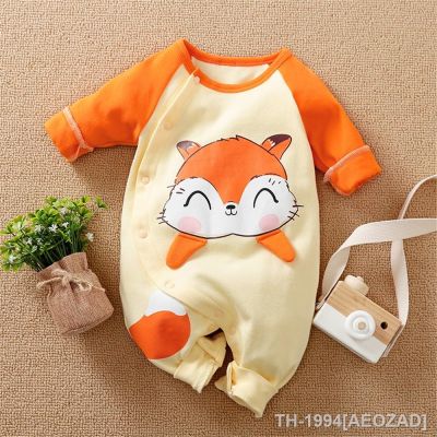 ✎℡ Prowwow-bebê recém-nascido Cartoon Cotton Romper Bodysuit macacão infantil roupas de meninos e meninas pijamas bonitos 0-18m