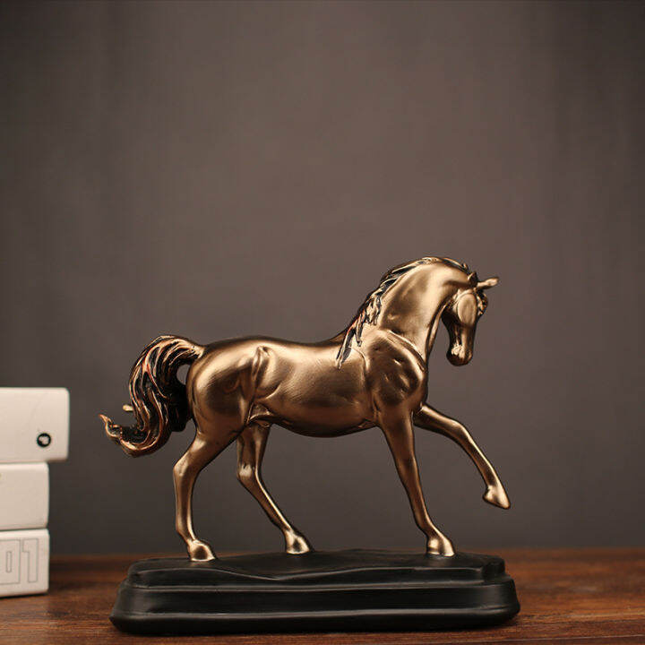 home-decor-resin-copper-horse-ornaments-artificial-wine-cabinet-crafts-home-decor-accessories-gifts-imitation-animal-figurine