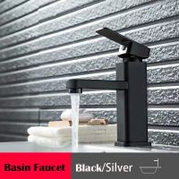 Black Bathroom Faucet Single Hole Hot Cold Water Sink Mixer Tap Deck Mounted Basin Faucets Bathroom Tapware Resistant