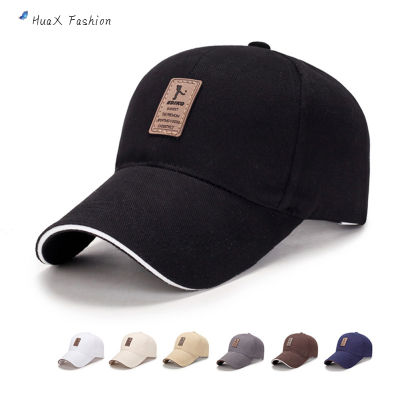 Huax Men Simple Baseball Cap Casual Adjustable Breathable Canvas Sun Hat Stylish Large Brim Hat