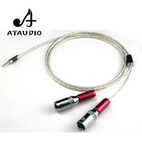 Silver-Plated Hifi 3.5mm to 2 XLR Cable High Quality 3.5 Stereo TRS to Dual Xlr Male Cable