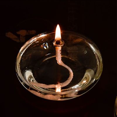 【CW】 Candlelight Dinner Oblate Shaped Transparent Glass Lamp Wedding Decoration Handcraft Candle Holder