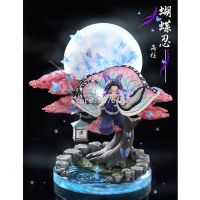 【CW】31cm Kimetsu No Yaiba Anime Figure GK Kochou Shinobu Action Figure Demon Slayer Kochou Shinobu Kamado Nezuko Figurine Model Toys