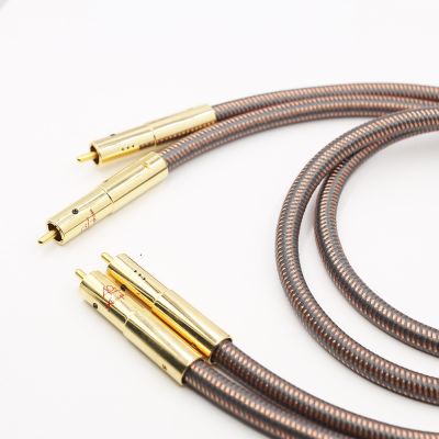 【YF】 High Quality Hifi RCA Cable Accuphase 40th Anniversary Edition Interconnect Audio Gold plated plug