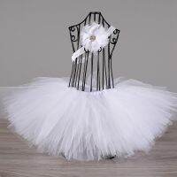 New Arrival Pink Lavander White Baby Girls Infant Tutu Skirts Match Flower Headband Baby Birthday Party Skirt For NB-24M