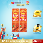 [Combo 2] Snack Lay s Stax Vá TÃ m HÃ1m N á ng Ng Vá 160g