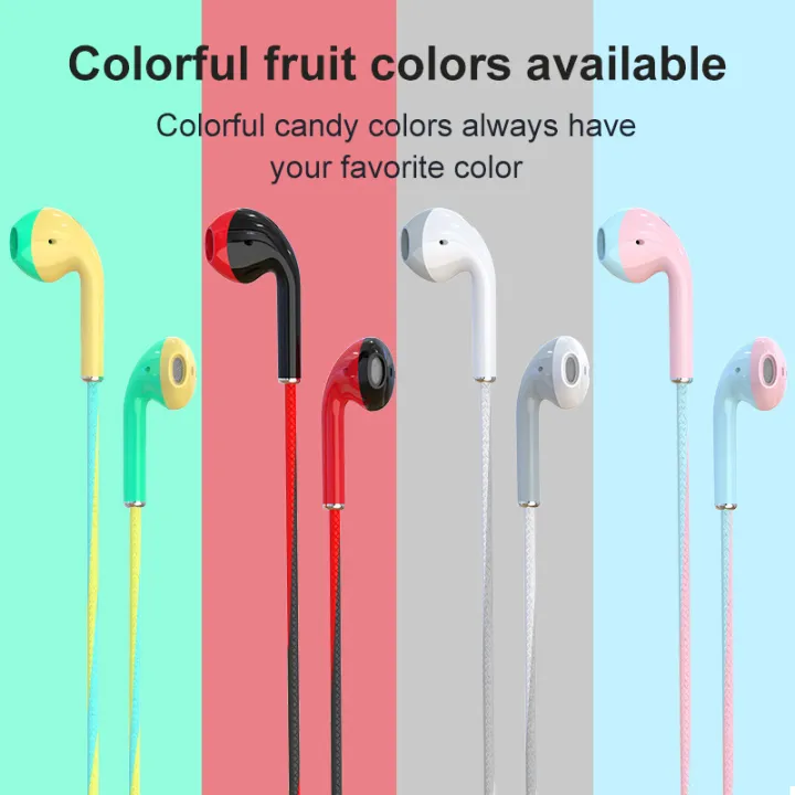 【Philippines spot】U24 Macaron HiFi Stereo Sound Headset Wirecontrolled