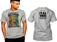 Mens T Shirts Fashion Jah Rastafari Haile Selie Vybz Kartel, Gregory Isaacs gray tee Tee shirt