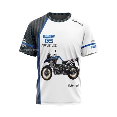 For BMW R1250 GS Motorrad ADVENTURE Sports Racing Motorcycle Motos Riding Motocross Summer Breathable Quick Dry T-shirt Mens