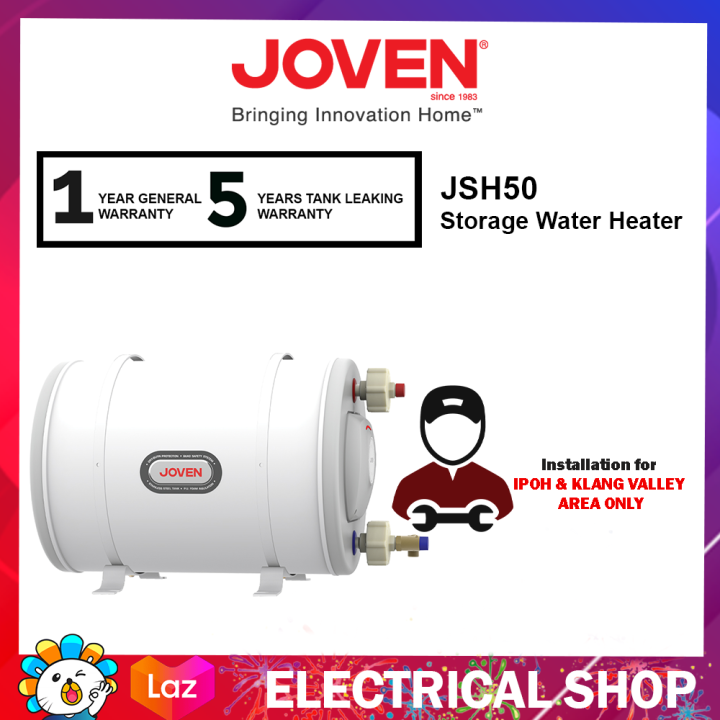 Joven 50L Horizontal Multipoint Hot Water System JSH50 Storage Tank Water  Heater Replaced JH50 | Lazada