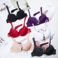 Ftlaoi ผู้หญิงสีทึบลึก U ข้ามกลับ Bra Seamless รวบรวมเซ็กซี่แฟชั่น Breathable