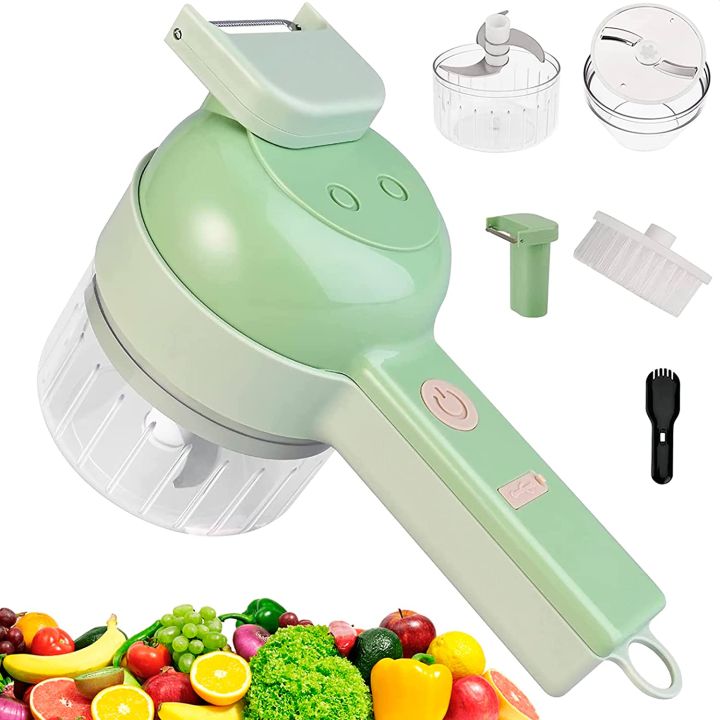  Kitchen Goods Electric Vegetable Cutter Set - 4 in 1