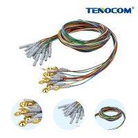 【hot】∋๑☌  12 pcs Reusable Multicolour 1.5mm EEG Gold Cup Electrode Wire