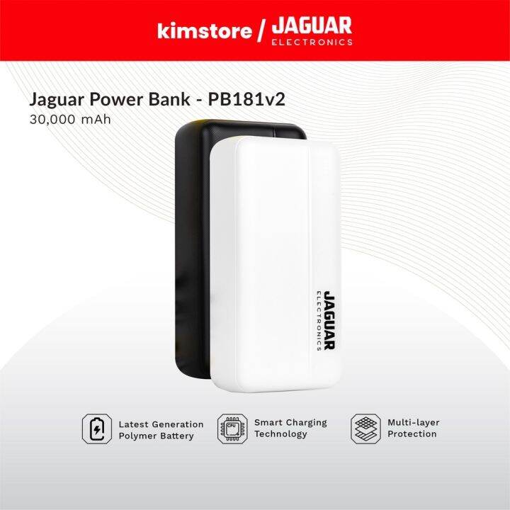 Kimstore Jaguar Electronics PB181 V2 30000mAh Power Bank Dual USB ...