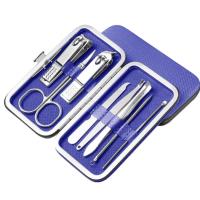 2022 nail clipper 1 Set Professional Manicure Cutters Compact Stainless Steel Comfortable Case Manicure Kit Pedicure Supplies