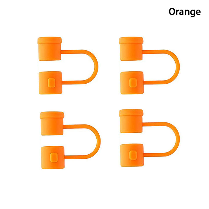 Dust Cap Straw Cover Cap 4PCS Silicone Straw Topper Compatible