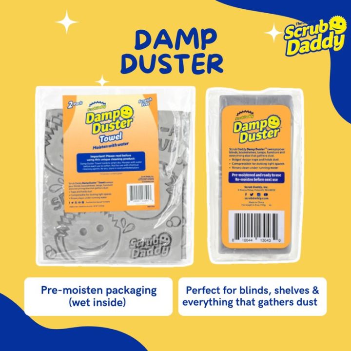 Scrub Daddy Damp Duster - Magical Dust Cleaning Sponge