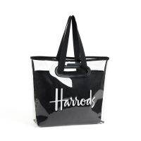 Britain Harrods ใหม่กระเป๋ากระเป๋าสะพายไหล่เจลลี่ถอดออกได้สองกระเป๋าอเนกประสงค์กระเป๋าผ้าใบกระเป๋าลำลองผู้หญิงกระเป๋าถือแบบใส