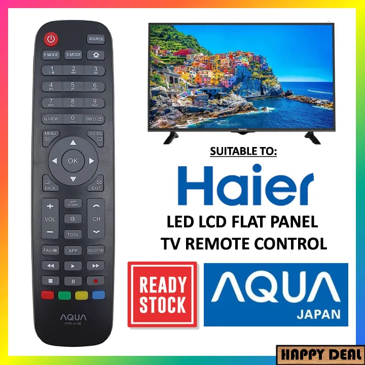 HAIER AQUA JAPAN Flat Panel LED TV Remote Control Replacement (HTRA10E