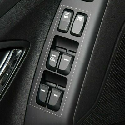 สวิตช์กระจก Left Master เหมาะสำหรับ Hyundai Tucson 2.0L 2.4L 2010-2015สีดำ ABS 16พิน93570-2S15 0ตัวยกกระจกสวิตช์รถ