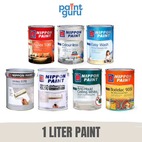 Nippon Paint 1L Premium OdourLess AllinOne Easywash Vinilex Anti