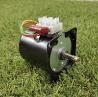 มอเตอร์เกียร์ รอบต่ำ 2.5rpm ขนาด 14w 220v แกนหมุน 7mm หมุนได้ 2 ทิศทาง ซ้ายและขวา