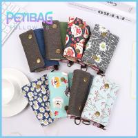 PETIBAG สไตล์ลำลอง ลายสุนัขแมว กระเป๋าใส่เหรียญ ที่ใส่บัตร การ์ตูนสัตว์ ดอกไม้พระ กระเป๋าสตางค์แบบพับ กระเป๋าผ้าใบแบบพกพา