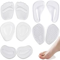 1 Pair Forefoot Orthopedic Insoles Women Soft Silicone Gel Cushion Relieve Foot Pain Metatarsal Support Insert Pad Shoes Insoles Cleaning Tools