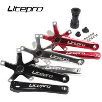 Litepro อะลูมิเนียมอัลลอยข้อเหวี่ยง170มม. แบบผสมผสานกลวงจักรยานเสือภูเขา MTB BCD 130 Crankset ฟันจานพับชิ้นส่วนจักรยาน