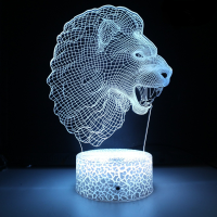 Nighdn Lion Lamp 3d Led Night Light Colorful Bedside USB Table Lamp Bedroom Decor Animal Series Nightlight Gift for Kids Boys