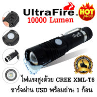 ไฟฉายแรงสูง T6 Ultrafire ซูม led lights รุ่นWT-518 20000W Flashlight 10000 Lumen