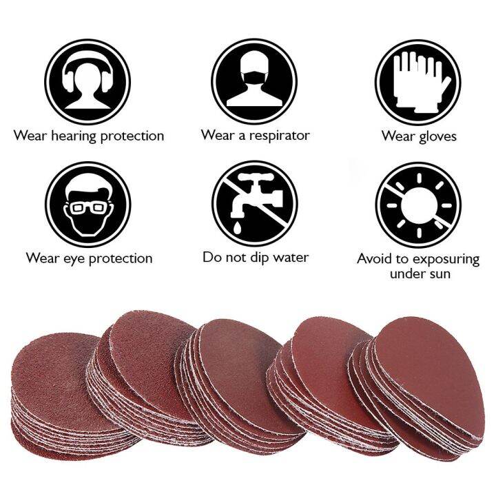 100pcs-50mm-2in-round-sandpaper-discs-sand-sheets-80-3000-grit-hook-and-loop-sanding-disc-polishing-flocking-sandpaper-for-wood