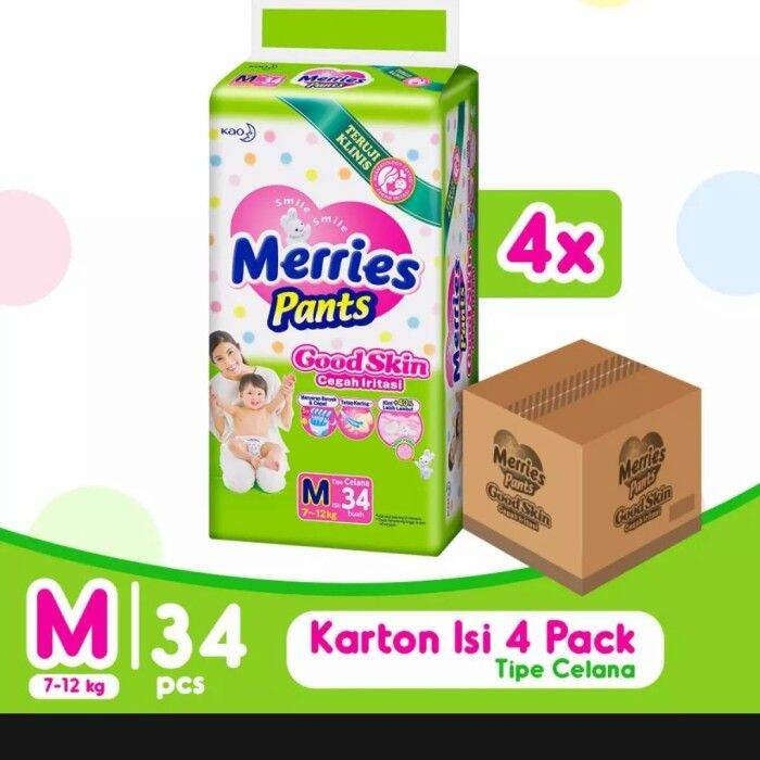 Merries good skin m 34 x 4 1 dus lazada indonesia