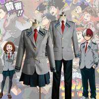 อะนิเมะ Boku No Hero Academia ชุดนักเรียน,ชุดคอสเพลย์ Midoriya Izuku Bakugou Katsuki Uraraka Ochako