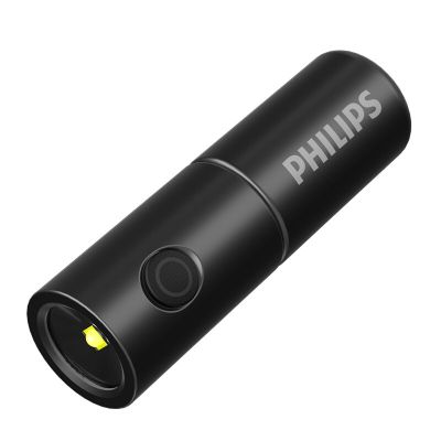 ไฟฉายแบบพกพาขนาดเล็ก Philips SFL1126มีโหมดแสง7โหมดพร้อมไฟฉายชาร์จไฟได้สีฟ้าสัญญาณแดงสำหรับการเดินป่าตั้งแคมป์