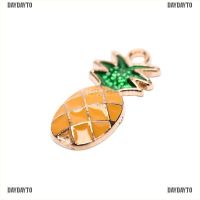 DAYDAYTO 30PCS Enamel Pineapple Fruit Charms Pendant DIY Jewelry Making Necklace celet [376SG]