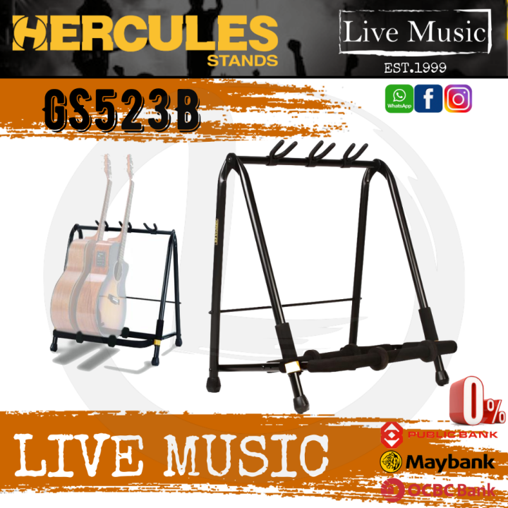 Hercules GS523B Guitar Display Rack for Three Guitars Lazada