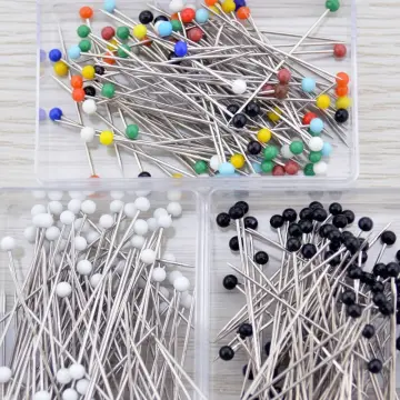 100PCS Stainless Steel Rhinestones Pins Straight Head Pins for Wedding  Bouquets Decoration