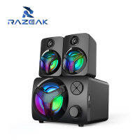 Razeak RSP-X11 ลำโพงมีไฟ 7 สี เสียงดี มีบลูทูธในตัว  เสียบเมม แฟลตไดร์  USB Speaker Bluetooth เบสแน่น!!