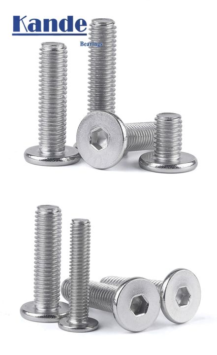 10-20pcs-bolts-and-nuts-m5-304-a2-70-stainless-steel-hex-hexagon-super-thin-wafer-flat-wafer-head-allen-cap-screw-openbuilds-nails-screws-fasteners