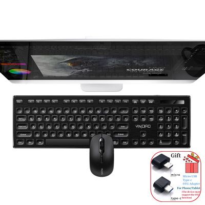 V3max Wireless Transmission Business Office Keyboard and Mouse Set 104 Keys Keyboard with Mouse Energy Mechanical Keyboard