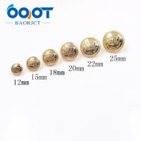 A-19512-558，12-25mm Fashion metal gold button DIY handmade clothing accessories  coat Suit clothes Sewing shank buttons   10pcs Haberdashery