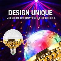 RGB LED Stage Light DJ หมุน RGB Crystal Magic Ball แบบพกพาโคมไฟเวที E27ดิสโก้ปาร์ตี้โคมไฟคริสต์มาส Effects